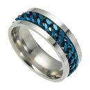 Titanium Steel Rotating Chain Finger Rings Fashion Style Steel Ring For Men