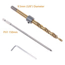 Aluminum Alloy Pocket Hole Jig Metal Drill Guide with Woodworking Clamp and 9.5mm Drill Bit Kit Pocket Screws