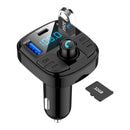 BT29 Bluetooth 5.0 Car Kit Wireless FM Transmitter Dual USB Fast Charger Audio Mp3 Player With TF Slot Type-C Port