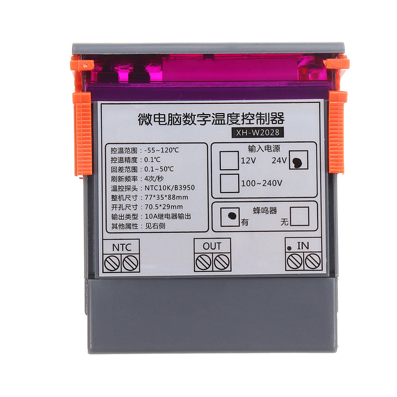 XH-W2028 Embedded Digital Thermostat Refrigerator Cabinet Industrial Special Digital Temperature Controller With 0.1 Accuracy