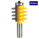 Drillpro RB27 1/2 Inch Shank Reversible Finger Joint Glue Joint Router Bit for Woodworking