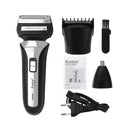 KEMEI Electric Beard Shaver Razor Cordless Nose Hair Trimmer Professional Clipper Men Barber
