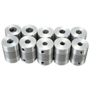 Machifit Flexible Shaft Coupling ID3/4/5/6/6.35/8mm x OD19mm x L25mm CNC Stepper Motor Coupler Connector