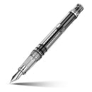 Wingsung 698 Piston Transparent Fountain Pen 0.38/0.5mm Fine Nib For Office School With Storage Bag