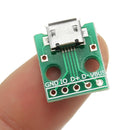 30pcs Micro USB To Dip Female Socket B Type Microphone 5P Patch To Dip With Soldering Adapter Board