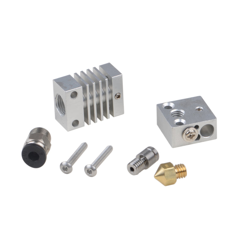 V6 4.1MM Through Hole Silver All Metal J-Head Hotend Remote Extruder Set for 3D Printer