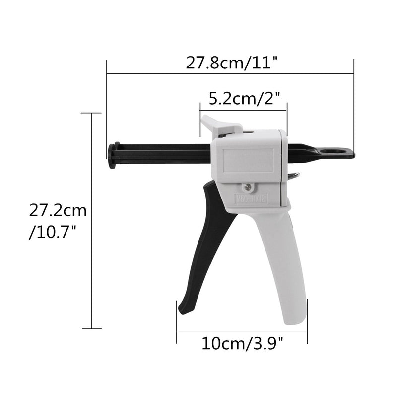 50ML AB Epoxy Glue Gun Handle Spread Applicator fit for Mixed 1:1/ 2:1 AB Glue
