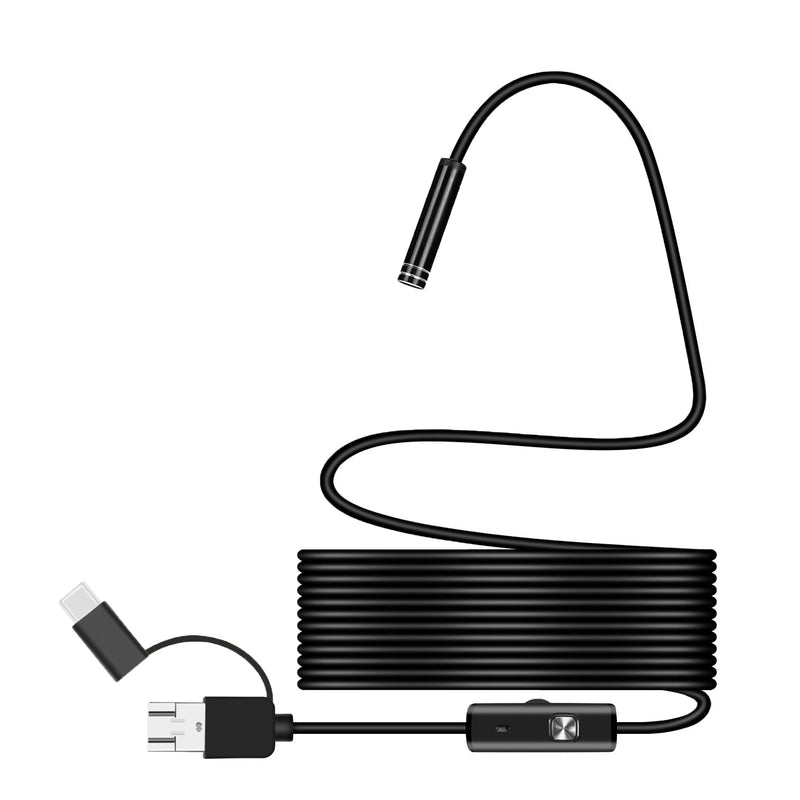 Bakeey 3 in 1 5.5mm 6Led Type C Micro USB Endoscope Inspection Camera Soft Cable for Android PC
