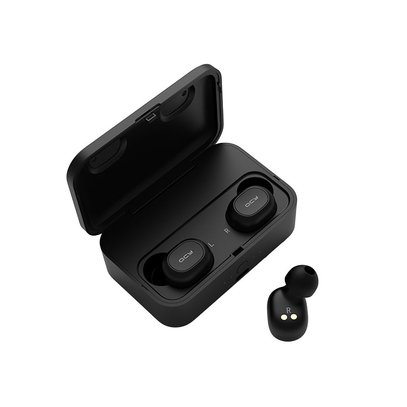 QCY T1 TWS Wireless bluetooth 5.0 Earphone HiFi Bass Stereo CVC8.0 Noise Cancelling 2600mAh Power Bank Bilateral Call Headphone from Xiaomi Eco-System
