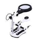 10X Soldering Magnifier Desk Lamp Repair Clamp Desktop Magnifying Glasses with 18 LED Light