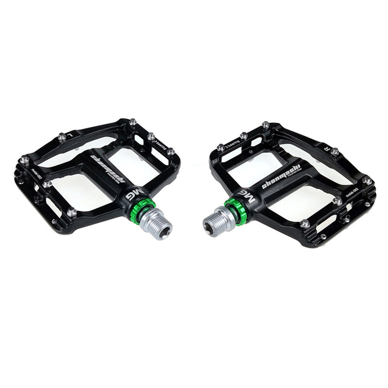 2PCS MTB BMX Mountain Road Bike Pedals Alloy 3 Bearing Flat Platform Black