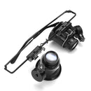 20X Magnifier Magnifying Eye Glass Loupe Lens Jeweler Watch Repair Tool LED Light