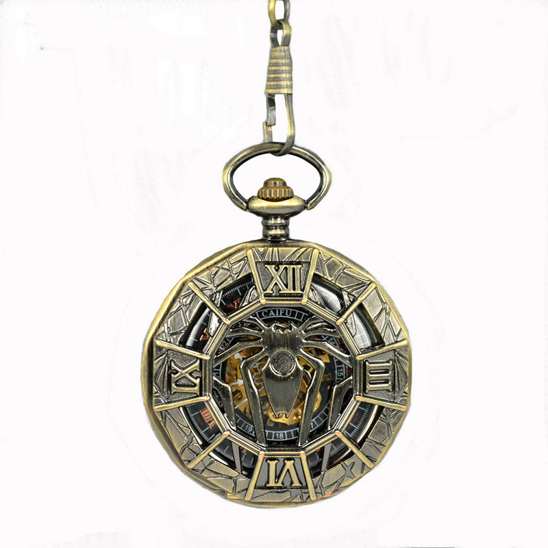 JIJIA JX001 Big Spider Hollow Spider Men Mechanical Watch Pocket Watch