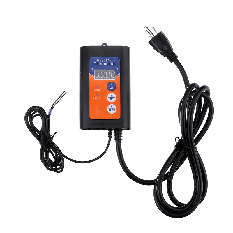 Digital Heat Mat Thermostat Controller for Seed Germination Reptiles and Brewing Breeding Incubation Greenhouse