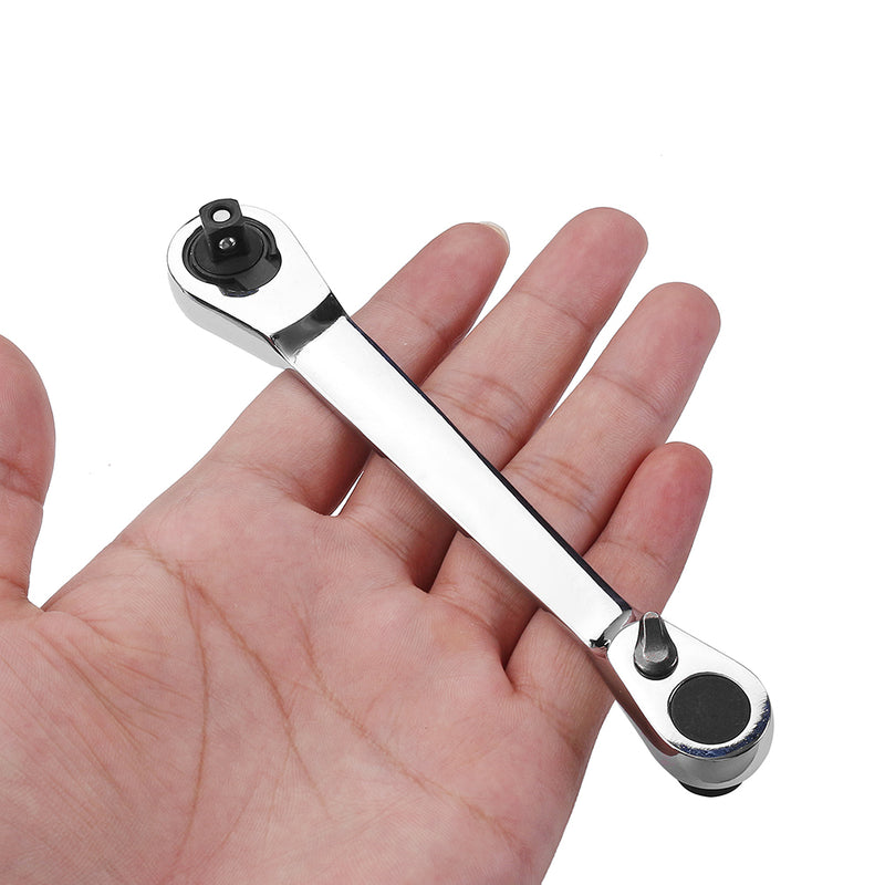 Multifunctional Mini 1/4" Ratchet Wrench Dual-use Spanner Wrench Quick Sleeve Wrench Hand Tools