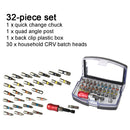 32-Piece Screwdriver Bit Set Precision Mini Screw Drivers Slotted Flat Head Hexagon Shank