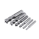 6pcs 3/16-5/8 Inch Imperial Milling Cutter Set High Speed Steel CNC Milling Bit Spiral End Mill Cutter