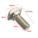 Suleve M5T20 10Pcs M5 20 T-Bolt Carbon Steel European Standard Screws