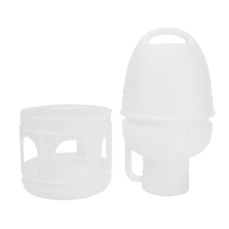 3L White Plastic Drinker Pigeons Birds Accessories Feed Suppliers Automatic Waterer w/ Handle