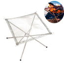 Outdoor Portable Incinerator Folding BBQ Grill Camping Stainless Steel Charcoal Wood Stove