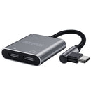 Bakeey 3 in1 30W Type-C to Type C PD 3.5mm AUX Jack Fast Charging Intelligent Adapter For Huawei P30 Pro Mate 30 5G Xiaomi 9Pro Redmi K20 Pro K30