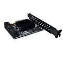 ITHOO PCE6SAT-M01 6 Ports SATA3.0 SSD PCI-E Expansion Card 6Gbps IPFS Hard Disk Adapter for Desktop Computer