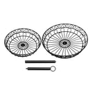 30cm Kitchen Restaurant Fruit Vegetable Basket 2 Tier Iron Rack Storage Organizer Stand Holder