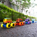 Classic Pull Back Inertial Rotatable Friction Power Car Big Wheel Diecast Toys