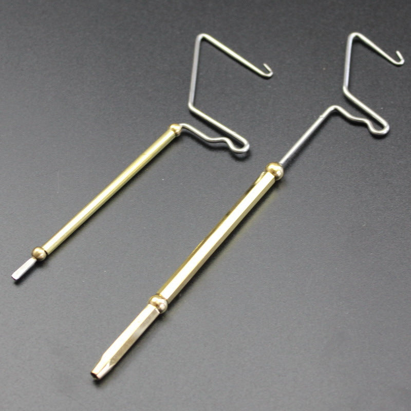 ZANLURE 02 10.5cm/14cm Stainless Steel Rotatable Fly Tying Whip Finisher Fishing Tool