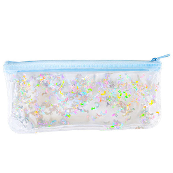 Creative Stationery Pencil Case Korean Transparent Sequins Stationery Box Student Supplies