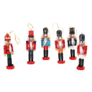6pcs 12cm Wooden Nutcracker Doll Soldier Christmas Ornaments Xmas Gifts Decorations