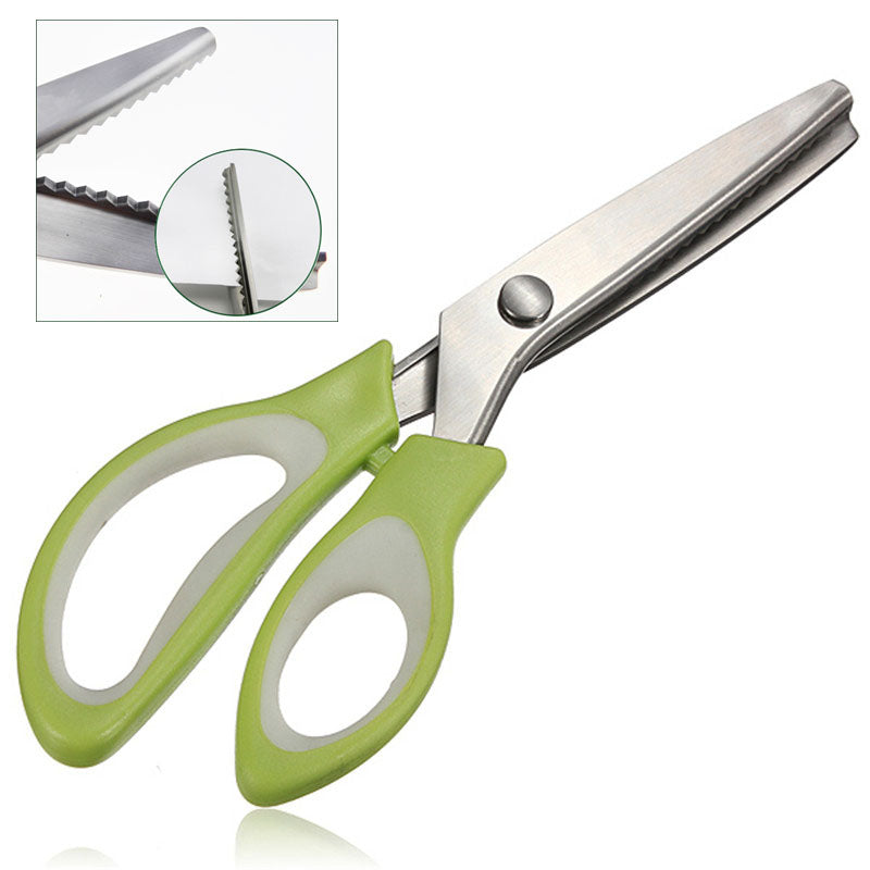 9 Inch Stainless Steel Triangle Shape Serrated Scissor Tailor Tool Pinking Shear