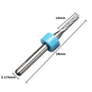 Drillpro DB-P4 10pcs 1.5-2.4mm Carbide End Mill Engraving Bits for CNC PCB Rotary Burrs