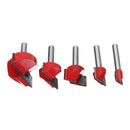 5pcs 6x10/16/22/25/32mm Shank Router Bit Kits Profiling Trimming Wood Joining Cutter