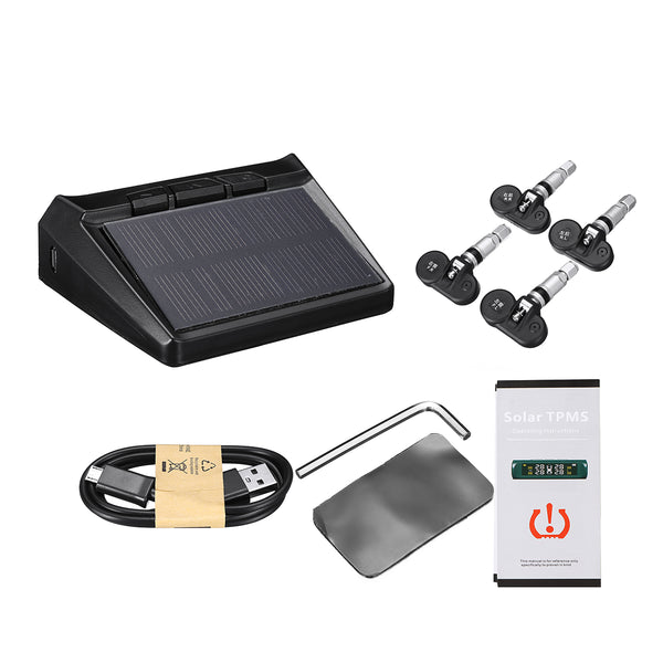 Car Solar TMPS Tyre Pressure Monitoring System Wireless Colour Screen Automatic Switch Tire Tyre Pressure Monitor Detector