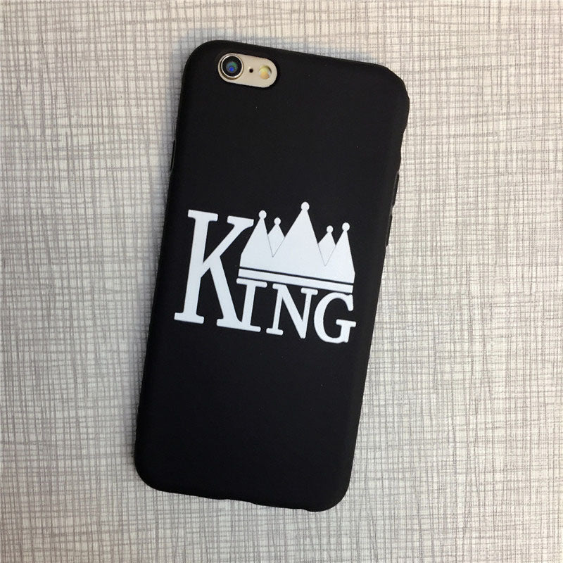 King And Queen Matte Soft TPU Protective Case for iPhone 7/8
