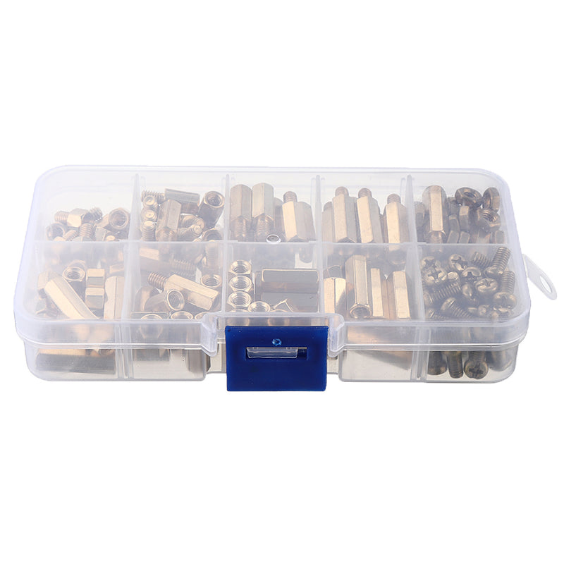 Suleve M4BH2 180Pcs M4 Male-Female Brass Hex Column Standoff Support Spacer Pillar for PCB Board