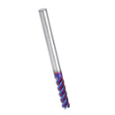 Drillpro L75mm D4/5/6/8/10mm HRC60 4 Flutes Milling Cutter Blue NACO Coated Tungsten Carbide Milling Cutter CNC Tool