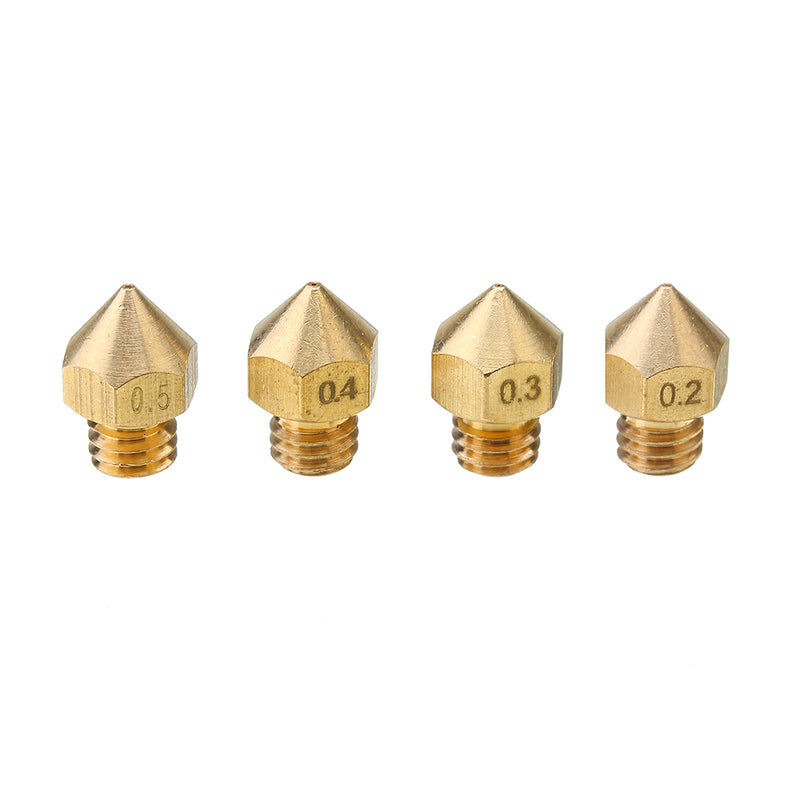 TRONXY 0.2mm/0.3mm/0.4mm/0.5mm Copper Extruder Nozzle For 3D Printer Parts