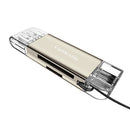 YAOMAISI Q25 2 in 1 USB3.1 Type-C Card Reader Adapter for Mobile Phone Computer