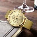 MEGIR 2011G Men Watch Luxury Ultra Slim Business Stainless Steel Strap Quartz Wrist Watch