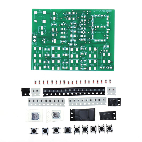 DIY SMD 8-way Digital Responder Kit Electronic Answer Device Production Kit Circuit Board Training Parts