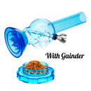 6Inch Skull Acrylic H ookah Shisha Pipe Water T obacco Pipe with Herb Grinder(4Types)