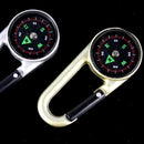 Two Colors Metal Carabiner Compass Outdoor Navigation Compass
