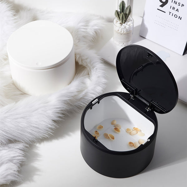 Push-button Desktop Trash Can Home Office Creative Plastic Trash Can Bag