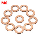 10pcs M6/M8/M12/M14 Copper Washer Motorcycle ATV Brake Fuel Banjo Seal