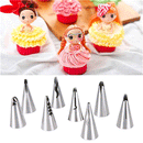Honana CF-PN10 10Pcs Stainless Steel Russian Tulip Dress Icing Piping Nozzles Cake Baking Tools