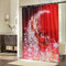 180x180cm Christmas Santa Claus Waterproof Shower Curtain Bathroom Decor with 12 Hooks