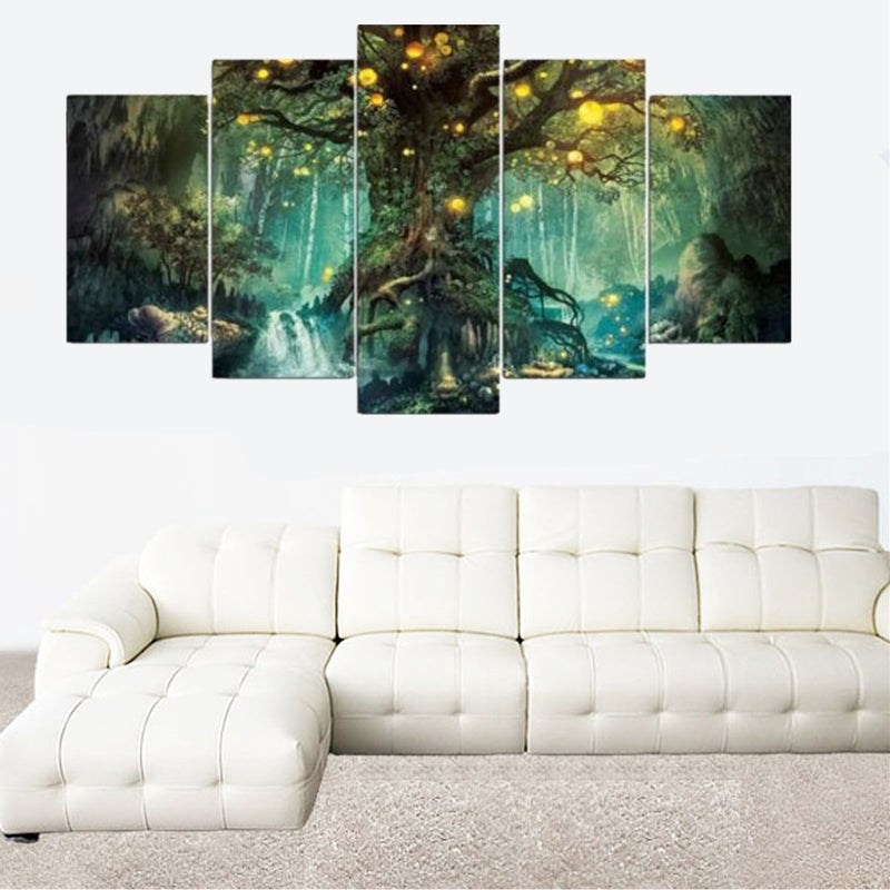 5Pcs Tree of Life Wall Art Hanging Decor Canvas Print Large Painting Pictures Paper