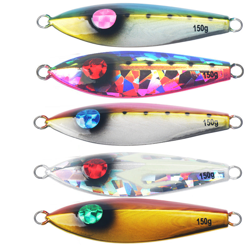 ZANLURE 1PC 9cm 150g Luminous Fishing Hard Iron Bait With Laser Coating Strong Fishing Lure